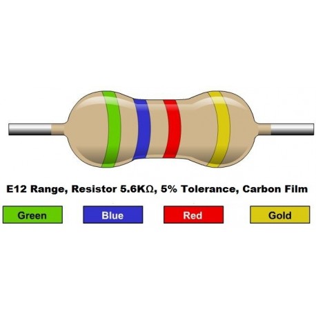 مقاومت 5.6 کیلو اهم 1/4 وات