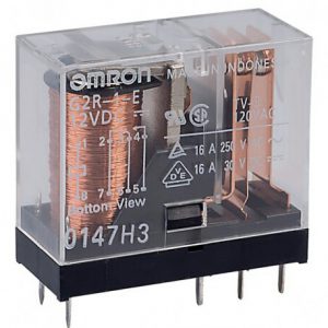 رله 12 ولت 16 آمپر رله شیشه ای omron رله 16 آمپر هشت 8 پایه امرون امرن رله یک 1 تک کنتاکت رله g2r-1-e