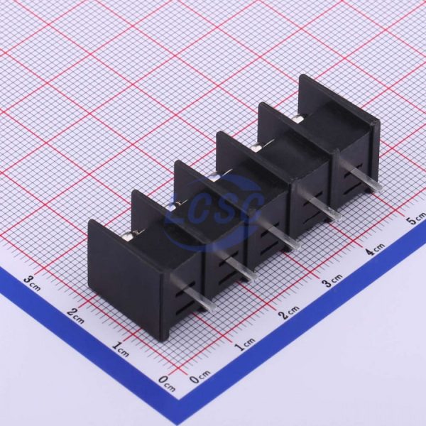 ترمینال kf45 پنج پین ترمینال 5 پایه ترمینال پیچی مشکی رنگ Cixi-Kefa-Elec-KF45C-9-5-5P