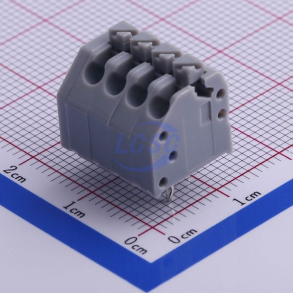 ترمینال فشاری روبردی طوسی رنگ kf250 فاصله پایه 3.5 میلیمتر mx250 ترمینال tbx3502