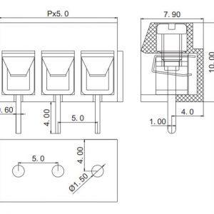 ابعاد ترمینال kf126