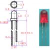 ال ای دی 3 میلیمتر led 3mm red