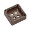 سوکت تبدیل آی سی مربعی smd qfp به dip قهوه ای رنگ plcc سوکت آی سی smd اس ام دی