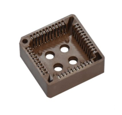 سوکت تبدیل آی سی مربعی smd qfp به dip قهوه ای رنگ plcc سوکت آی سی smd اس ام دی