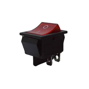 کلید راکر قرمز کلید راکر 4 پین راکر سوئیچ دو حالته 20 آمپر کلید راکر kcd4