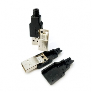 سوکت یو اس بی کاور پلاستیک کانکتور یو اس بی usb روکش دار نری سوکت سر سیم usb نری