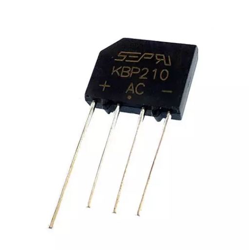 پل دیود شانه ای kbp210 پل دیود تخت پل دیود 2 آمپر 1000 ولت پل دیود 210 پل دیود ایستاده تک فاز sep