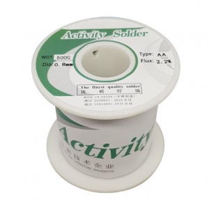 سیم قلع سیم لحیم 0.8 میلیمتر اکتیو activity فلکس دار سیم لحیم قطر 0.8 میلی متر 500 گرمی اکتیویتی