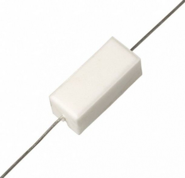 مقاومت سرامیکی 5 وات 5w مقاومت 100 کیلو اهم مقاومت گچی مقاومت سفید رنگ روبردی مقاومت آجری مقاومت 5 وات