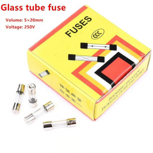 فیوز شیشه ای 20×5 یک 1 آمپر فیوز شیشه ای 5*20 کوچک 1a 250v