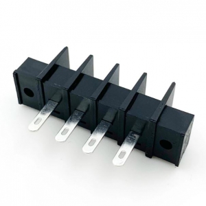 ترمینال kf55 جاپیچ دار ترمینال kf55h kf55hm فاصله پایه 10 میلیمتر 1 سانتی متر پنلی مشکی dg55h