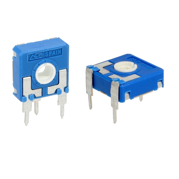 پتانسیومتر برد پکیج آبی رنگ مربع شکل سه پایه پتانسیومتر پکیجی پتانسیومتر پکیج ولوم رو برد پکیج 10 کیلو اهم 10 k 100 کیلو تک دور ایستاده خوابیده پلاستیکی پایه فلزی pt10 100k pt15 پتانسیومتر آبی مربع قیمت خرید اسپانیا سه 3 پایه روبردی acp spain