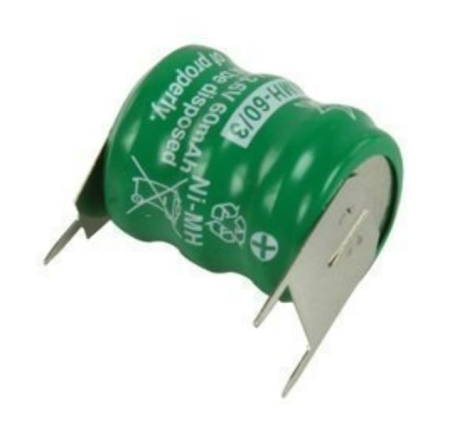باتری بک آپ سبز روبردی باتری بکاپ 3.6 ولت 60 میلی آمپر باطری بشکه ای تغذیه 3 پایه battery backup 3.6v 60mah